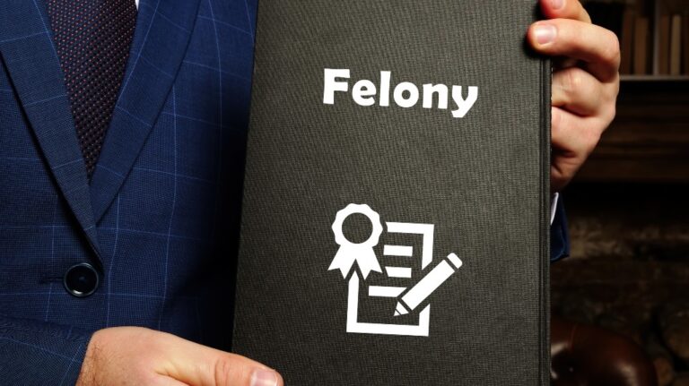 Juridical concept about Felony with phrase on the page